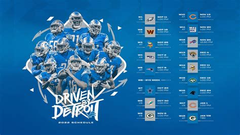 Detroit Lions schedule